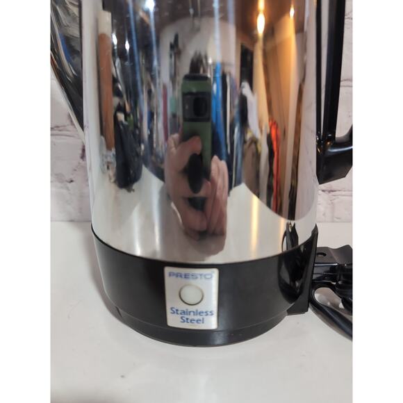 Vtg Presto 12 Cup Stainless Steel Electric Coffee Percolator Model 0281105 Retro - Picture 4 of 14